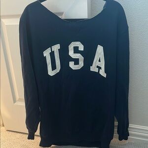 Brandy Melville Navy USA Sweater